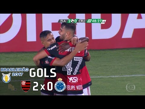 Gols - Flamengo 2 x 0 Cruzeiro - Brasileirão 2017