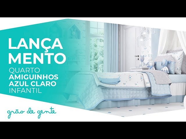Quarto Infantil Amiguinhos Azul - Grão de Gente