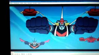 Goldrake e i suoi amici robot distruggono il Dragosauro - Parte finale