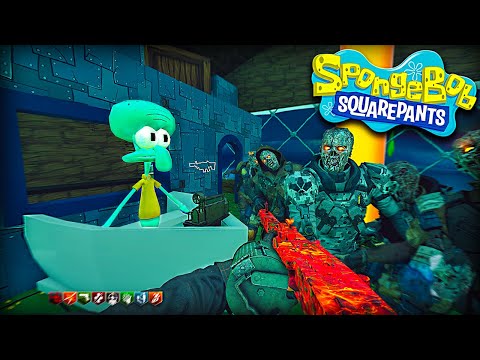 The KRUSTY KRAB SpongeBob TOWER Challenge! (Black Ops 3 Zombies)