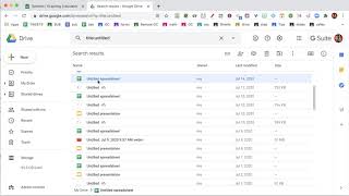 Find untitled documents in Google Drive preview and rename