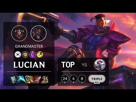 Lucian Top vs Fiora - KR Grandmaster Patch 11.8