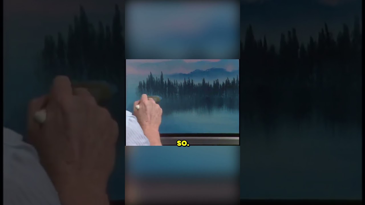 How To Paint Reflections with Bob Ross #art  #artist #painting