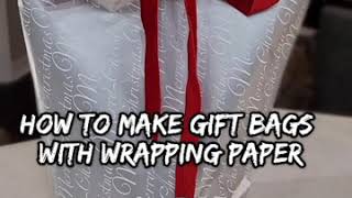 How to Make Gift Bags with Wrapping Paper | #shorts
