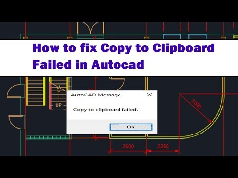 How to fix copy to clipboard failed in Autocad