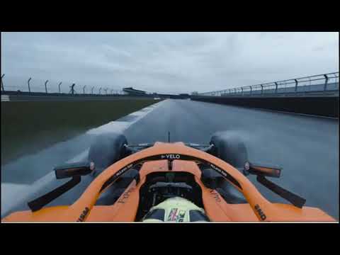 Onboard lap with Lando Norris around Silverstone - 2021 car filming day