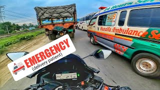 Emergency Ambulance 🚑 (delivery patient) | Biker helping🇧🇩