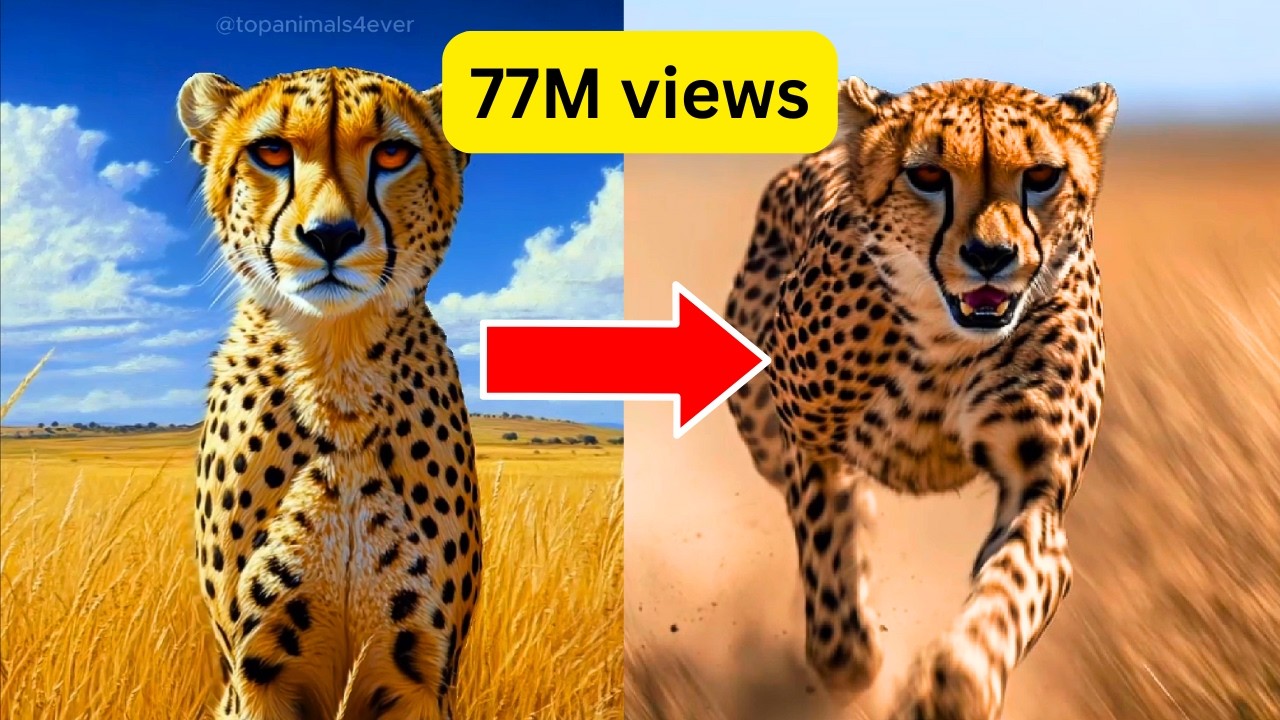 How I Create Viral AI-Powered Top 10 Animal Shorts (Step-by-Step Guide) 🤖🐆