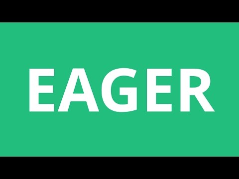 Part of a video titled How To Pronounce Eager - Pronunciation Academy - YouTube
