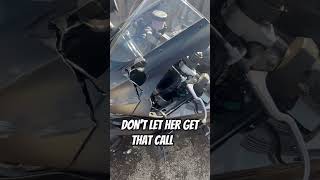 I crashed my 2020 Yamaha R6 into a median barrier on the highway!😢 #yamahar6 #bike #crash