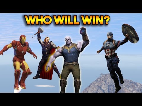 THANOS VS IRON MAN, THOR AND CAPTAIN AMERICA : GTA 5 FUNNY GAMEPLAY (WHO WILL WIN?)
