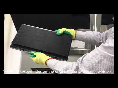 Carbon filter installation for Franke hood FC928KB