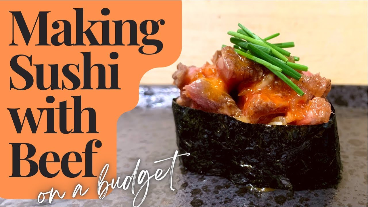 【Making Beef Sushi on a budget】How to turn a stiff beef round into $$$ sushi!