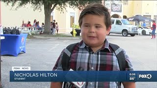 Local businesses donate school supplies to the community