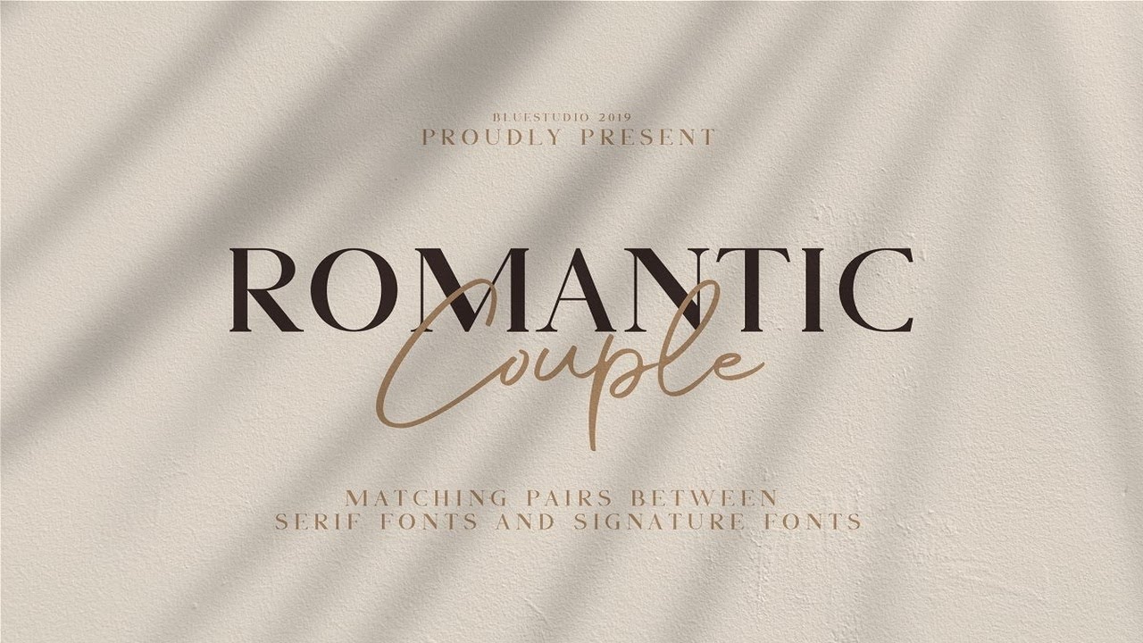 Romantic Couple    Font Duo Font Free Download