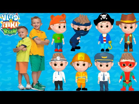 Vlad & Niki Run - All Characters Unlocked All Costumes All Hoverboards All Jetpacks Hack Coins Mod