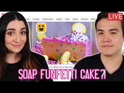 Following a Soap Cake Tutorial Live