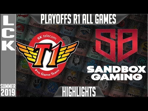 SKT vs SB Highlights ALL GAMES | LCK Summer 2019 Playoffs Round 1 | SK Telecom T1 vs Sandbox Gaming