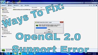 preview picture of video '♠ How-To: Fix The OpenGL 2.0 Support Error For Windows XP, Vista, 7, 8, Linux, & Mac ♠'