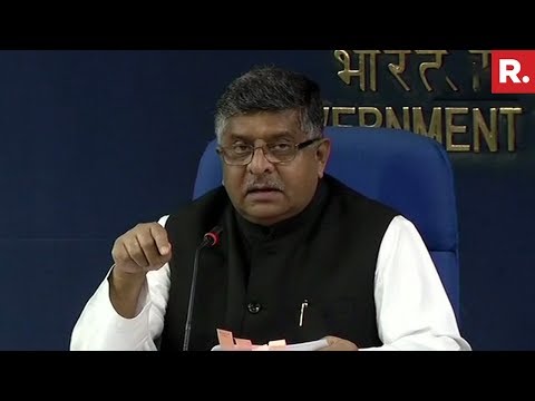 Union Minister Ravi Shankar Prasad Addresses Media Over Triple Talaq Law