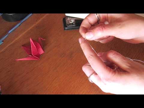 How To Thread A Paper Bird For Hanging