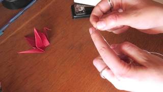 How To Thread A Paper Bird For Hanging