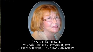 Janice Schnall Memorial Service 10/21/20