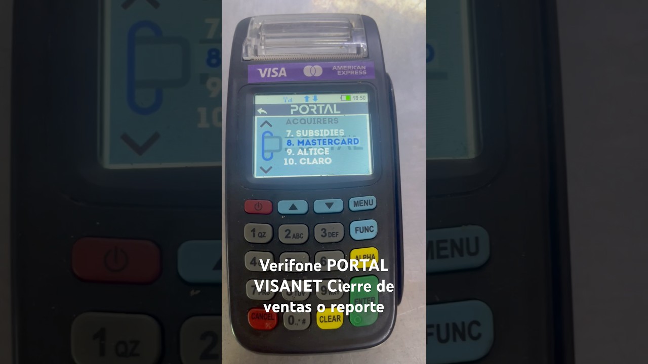 Verifone PORTAL VISANET CIERRE DE VENTAS O REPORTE