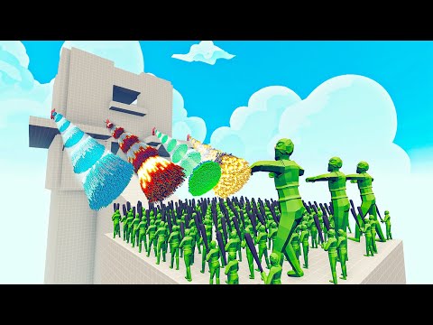 100x ALIEN + 3x GIANT vs 4x EVERY GOD - Totally Accurate Battle Simulator TABS