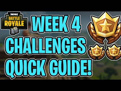 Fortnite Season 7 Week 4 CHALLENGES QUICK GUIDE! - All Challenges (Fireworks, Letters, etc..)