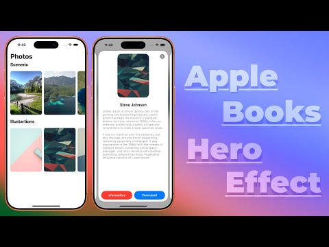 Apple Books Hero Effect - Synchronized Scroll Matched Geometry Effect - Complex UI - Xcode 26 thumbnail
