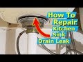 How to Replace A Kitchen Sink Drain Strainer, Repair Leak