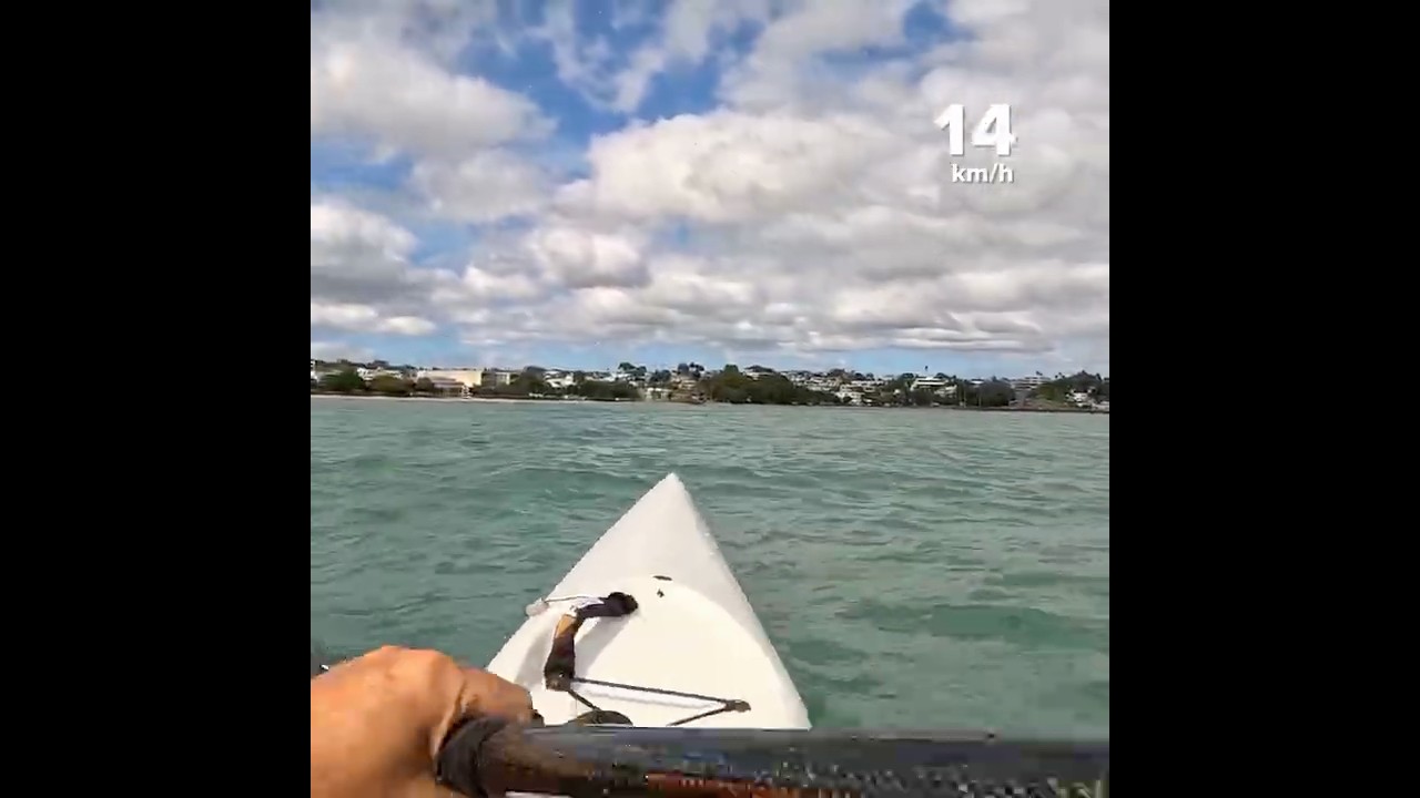 Catching small runners #surfski #paddler #kayakinglife #newzealand