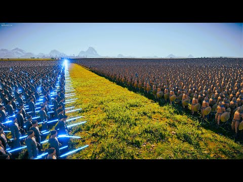 50,000 Laser Knights vs 1 Million Spartans - Ultimate Epic Battle Simulator 2 | UEBS 2