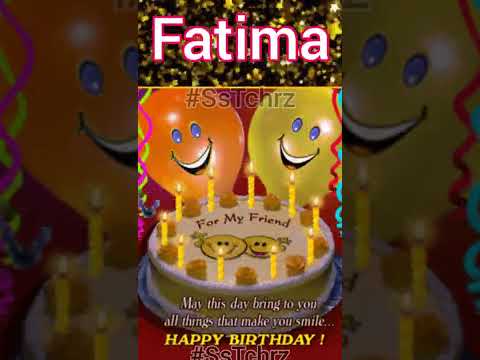 Happy Birthday Fatima | Birthday Status with Name | HBD | Birthday Wishes | B-Day Song | B-Day Card