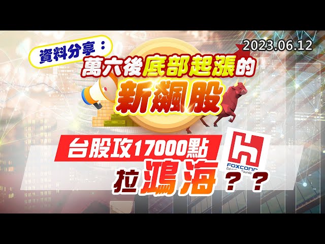 20230612《股市最錢線》#高閔漳 “資料分享：萬六後，底部起漲的新飆股””台股攻17000點，拉鴻海？？”