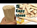 DIY 5 Easy Ideas From Wooden Sticks Wooden Stick Crafts Home Decor Ideas 25