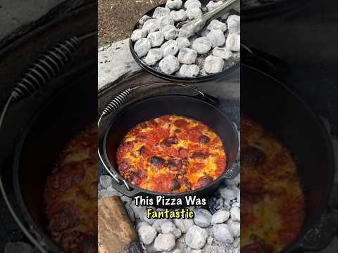 Campfire Dutch Oven Pizza #camping #brothers