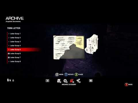 The Evil Within: The Assignment DLC - How To Read The Torn Letter (A Warning Ach./Trop.)