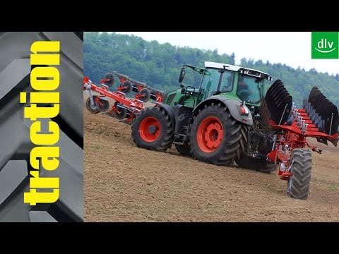 traction-Vergleich: Front- und Heckpflugkombi vs. Aufsatteldrehpflug