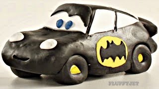 Lightning McQueen Batman Car Play Doh Stop Motion - Video For Kids