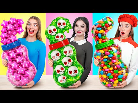 Wednesday vs Grandma Cooking Challenge | Simple Kitchen Recipes by Multi DO Challenge