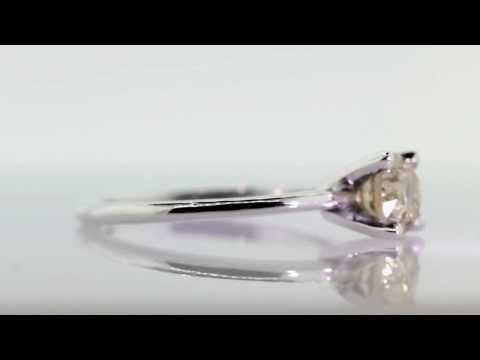 (10153) ACTUAL VIDEO - 0.97 CT K/SI3 CERTIFIED Diamond Engagement Ring Solitaire Round Brilliant