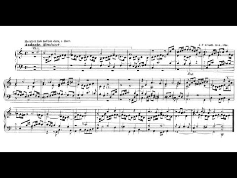 Alberti Johann Friedrich (1642 - 1710) Herzlich lieb hab ich dich o Herr. Sandro Carnelos.