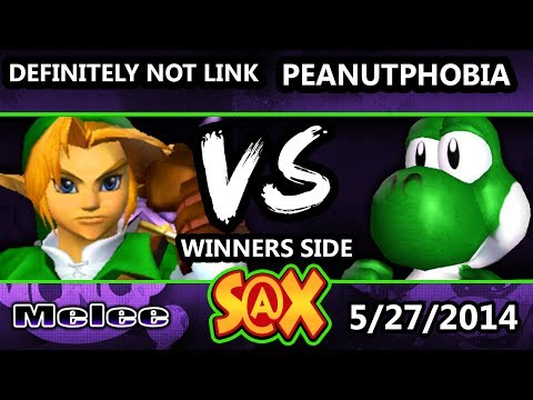 S@X Weekly - Peanutphobia (Yoshi) Vs. Defintely Not Link (Link) SSBM Bracket - Melee