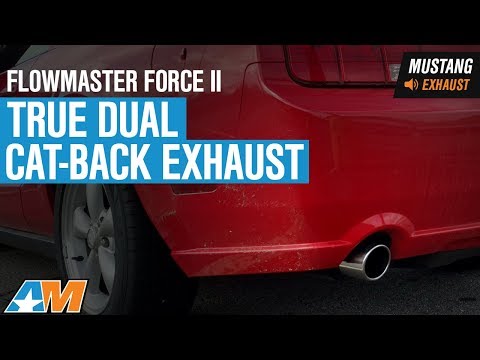 2005-2009 Mustang V6 Flowmaster Force II True Dual Cat-Back Exhaust Sound Clip & Install