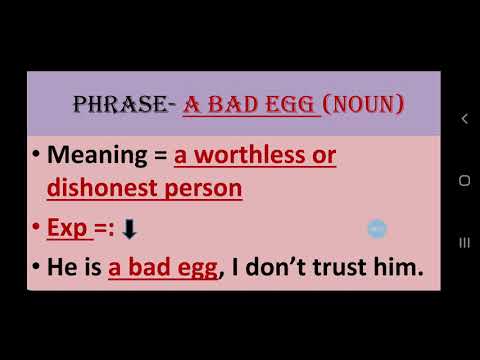 Phrase =: A bad egg (Noun)
