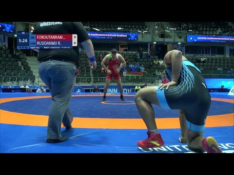 1/8 FS - 97 kg: A. FOROUTANRAMI (IRI) v. R. RUSIDANMU (CHN)