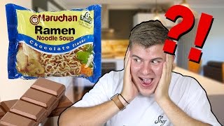 CHOCOLATE RAMEN?? (VOMIT WARNING)