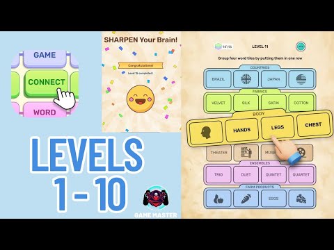 Connect Word: Association Game || Levels 1-10 Walkthrough - YouTube